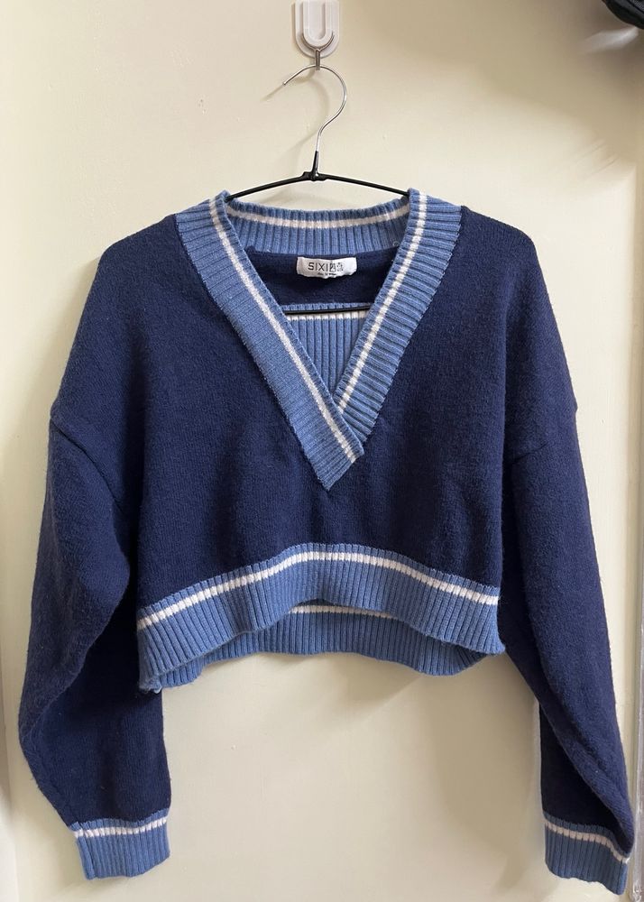 Pinterest Blue Aesthetic Baggy Sweater