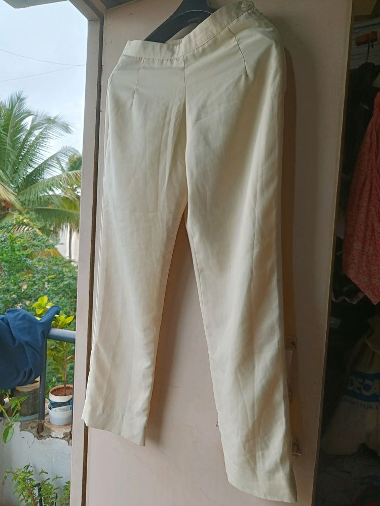 Cream Suit Trouser