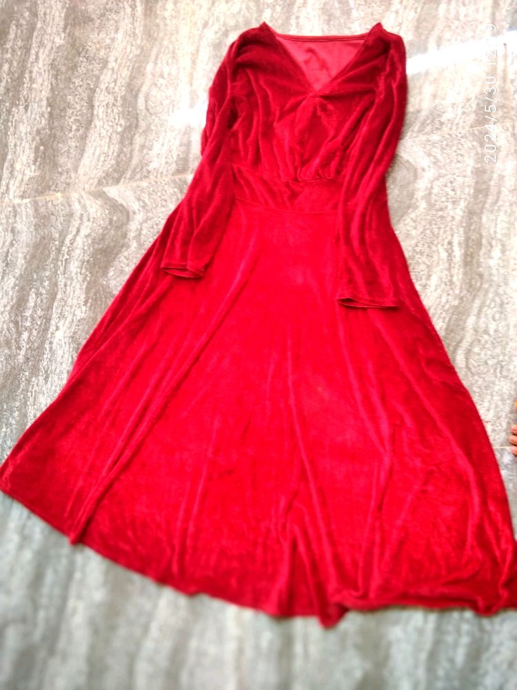 Red Velvet Gown