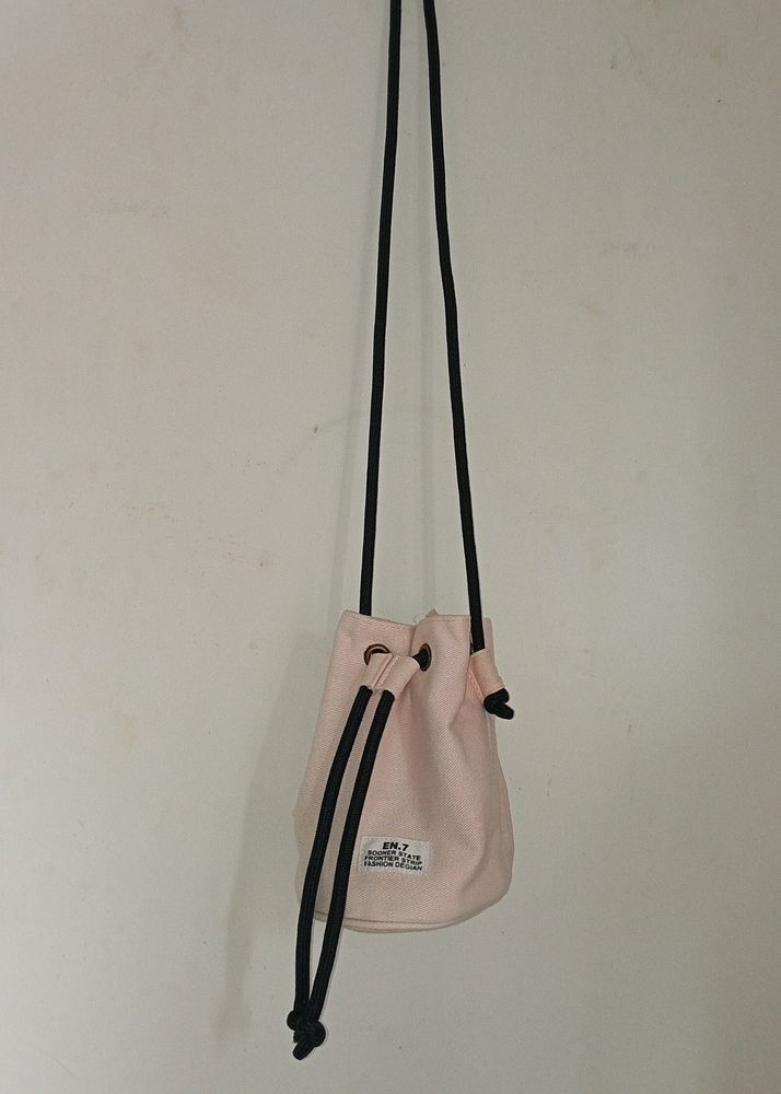 Miniso Pastel Pink Potli Sling Bag.