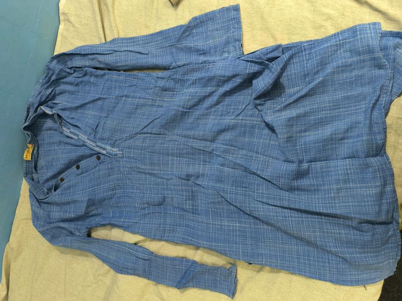 A Men's Light Blue Colored Kurta