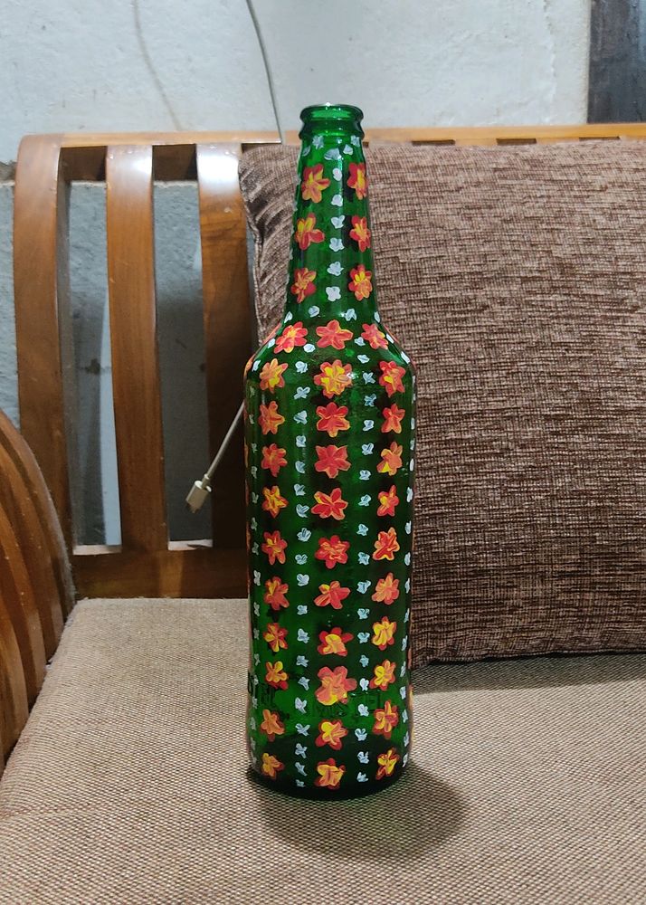 Bottle Art. My own Work . Using Beer bottle and Acrylic paints..