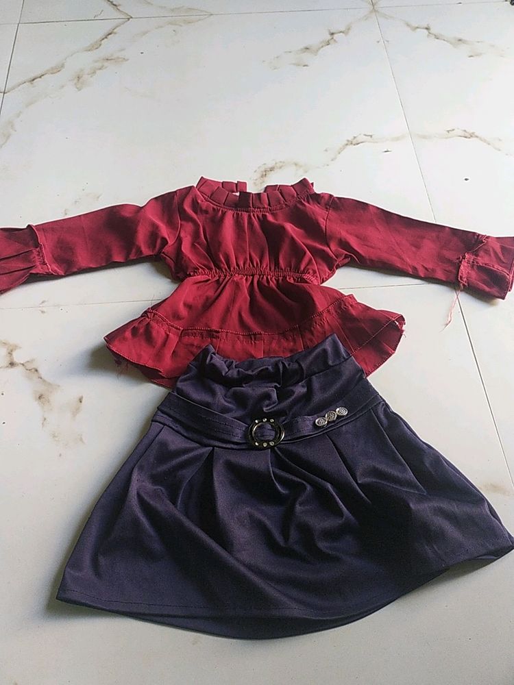 Girls Clothing  Top & Skirt