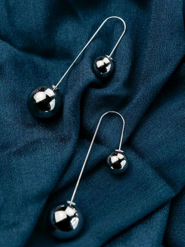 Double Sided Long Studded Earring - 50 Coins