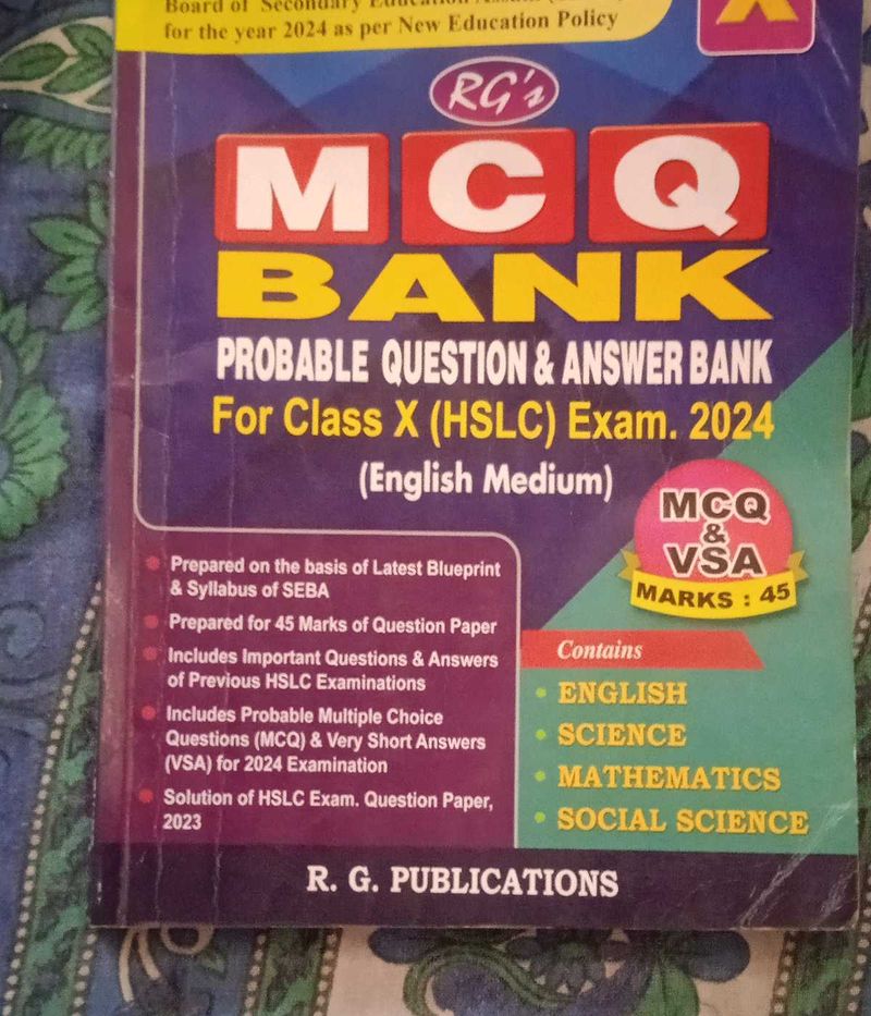 class 10th mcq bank english medium by (R.G's)