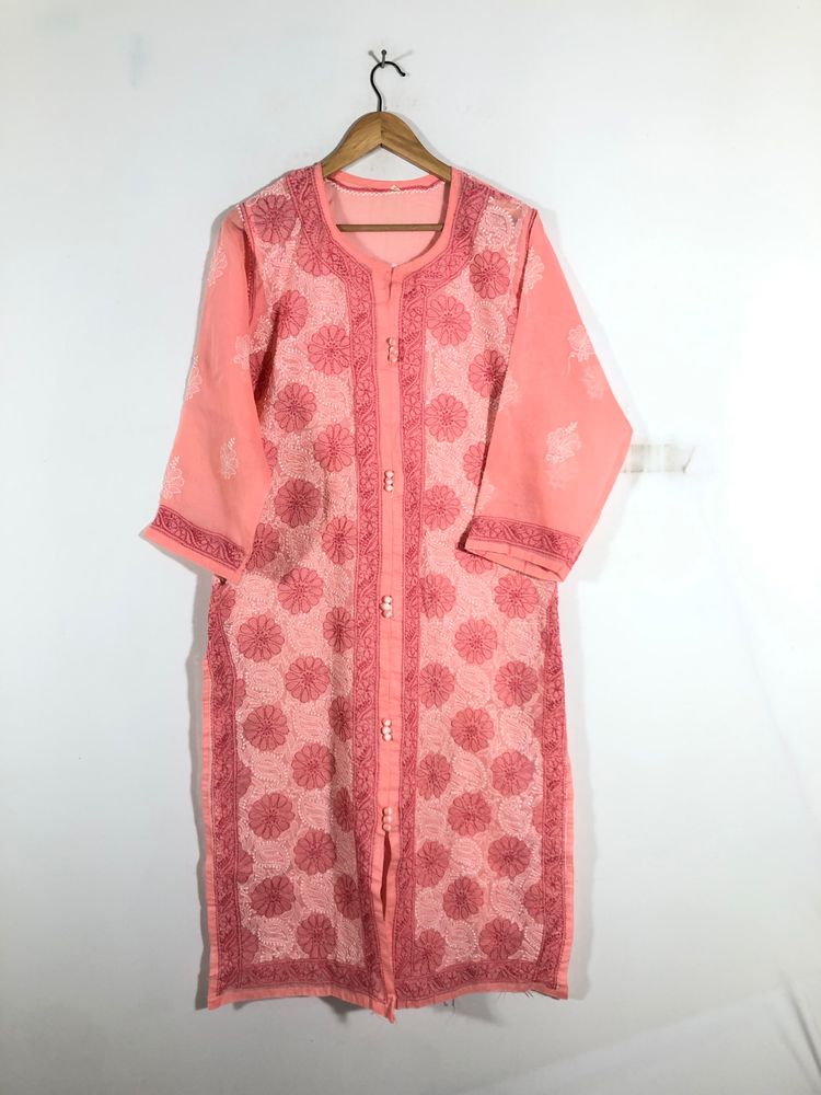 Pink Emboridered Kurta(Women’s)