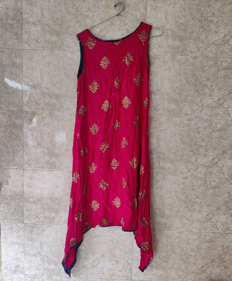 Magenta/Fusha Highlow Kurta