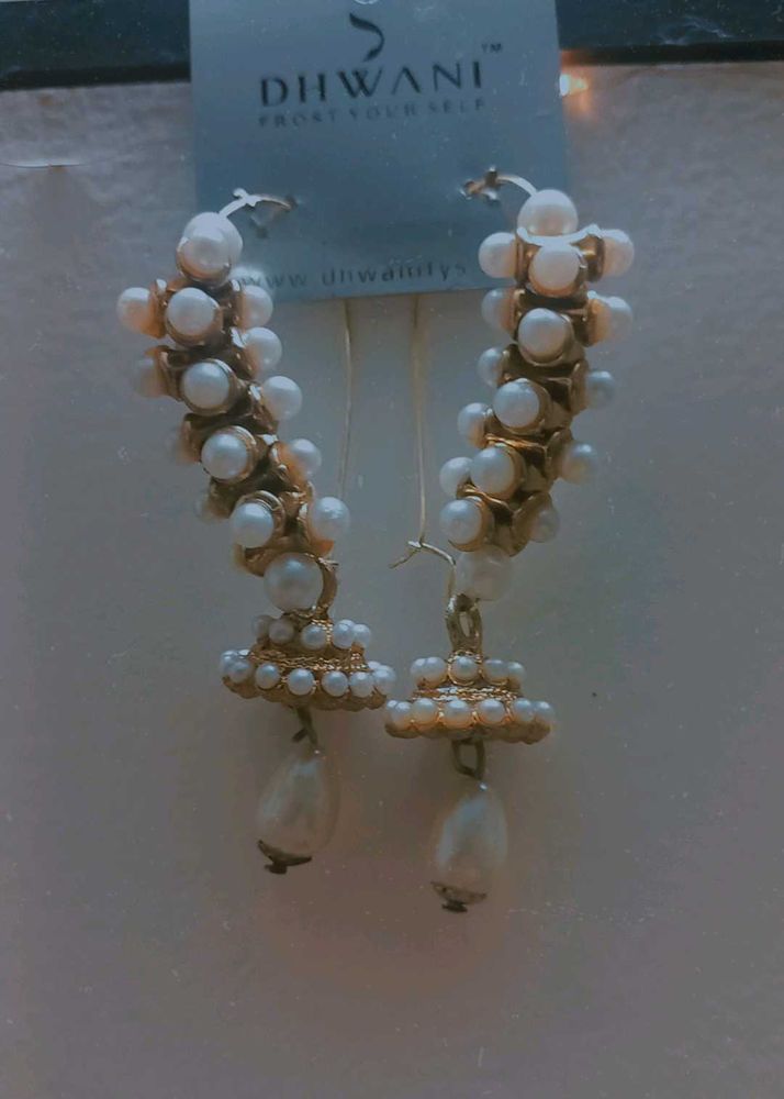 Pearl And Gold Earrings