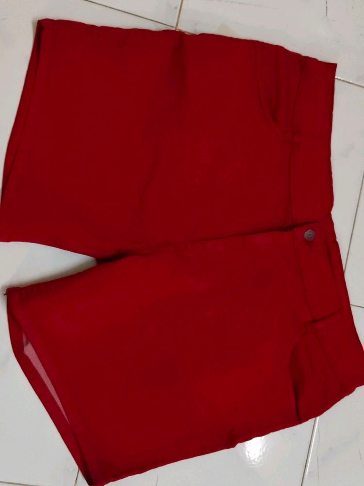 Red Colour Shorts