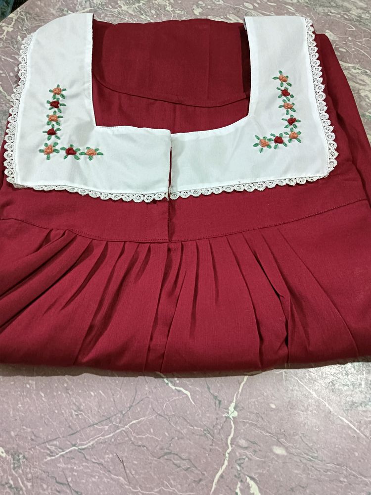 Hand Embroidary Nighty