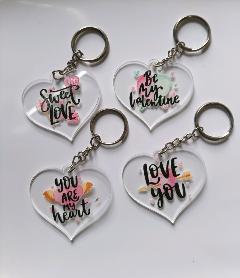 Heartshape Keychains Set