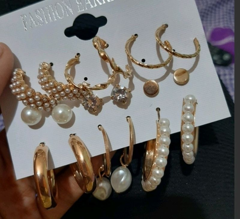 9 Pair Earrings and studs