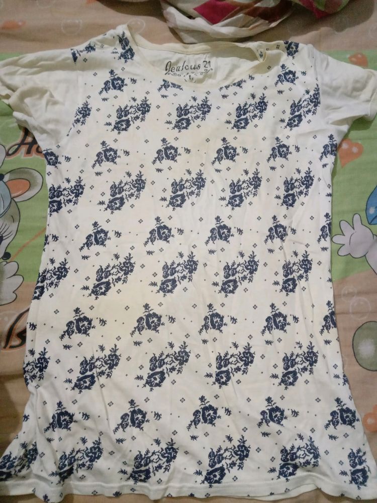 White Top For Girls Regular Wear.