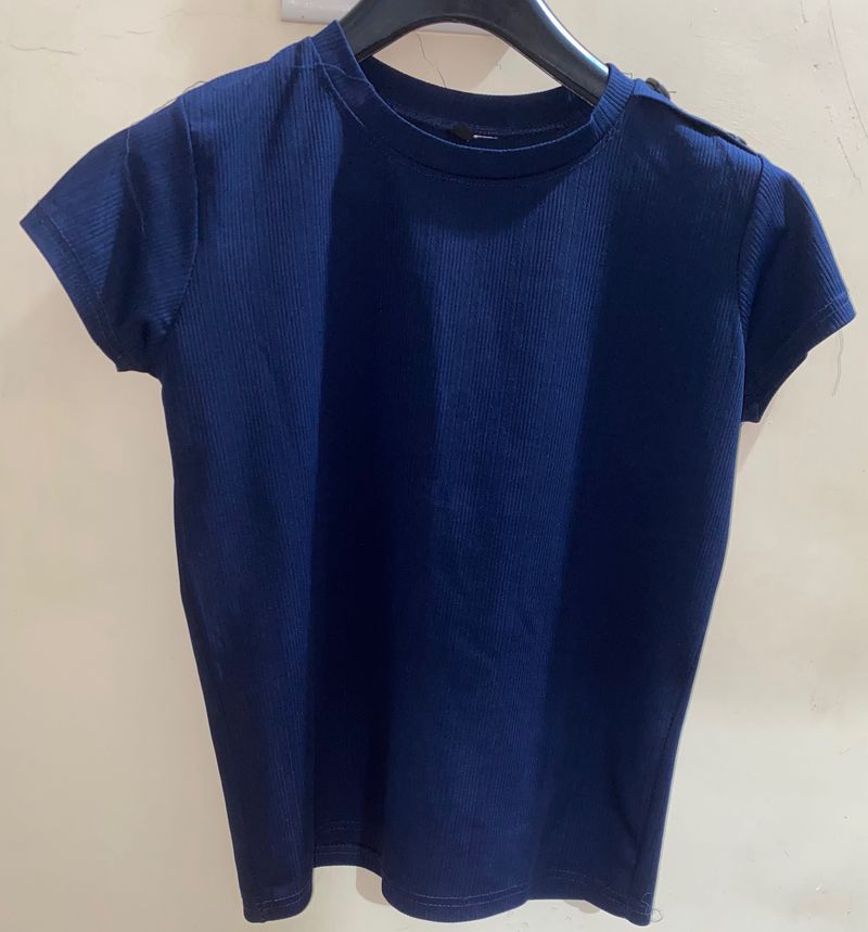 Blue Casual Top