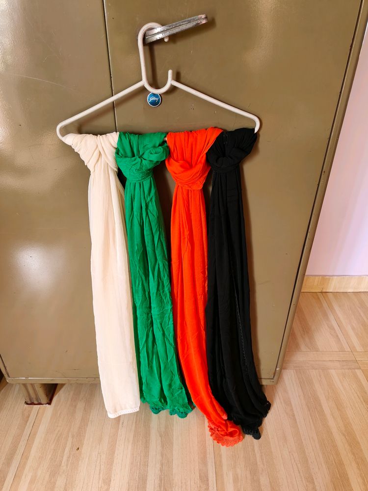 Four Colours Pure Chiffon Dupatta