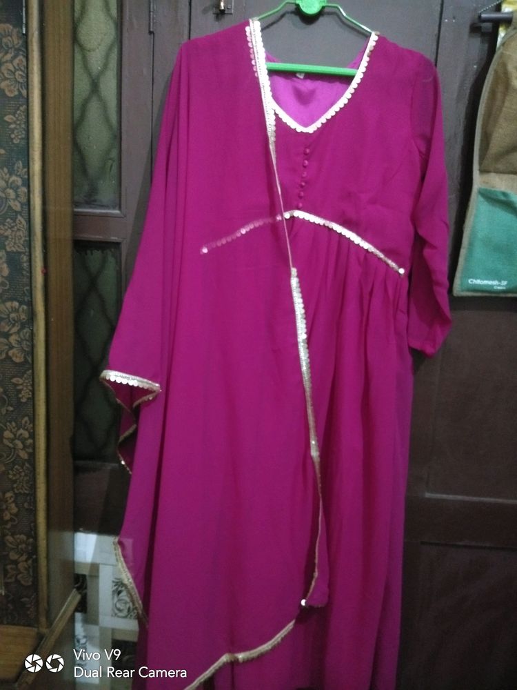 New Gown With Dupatta