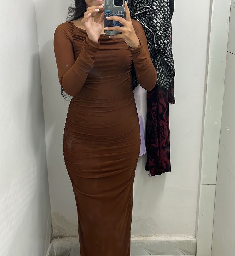 Bodycon Brown Dress