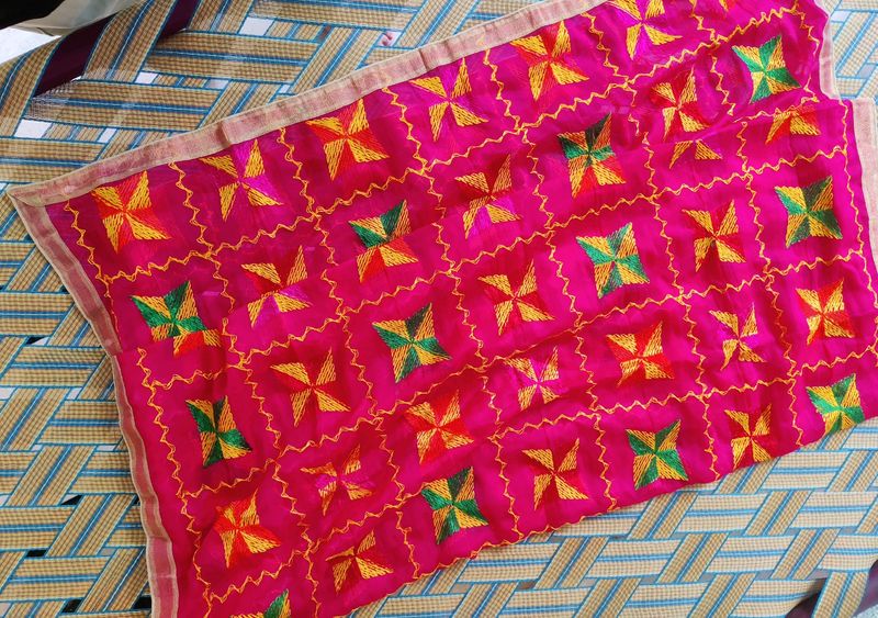 Phulkari New Pink Dupatta