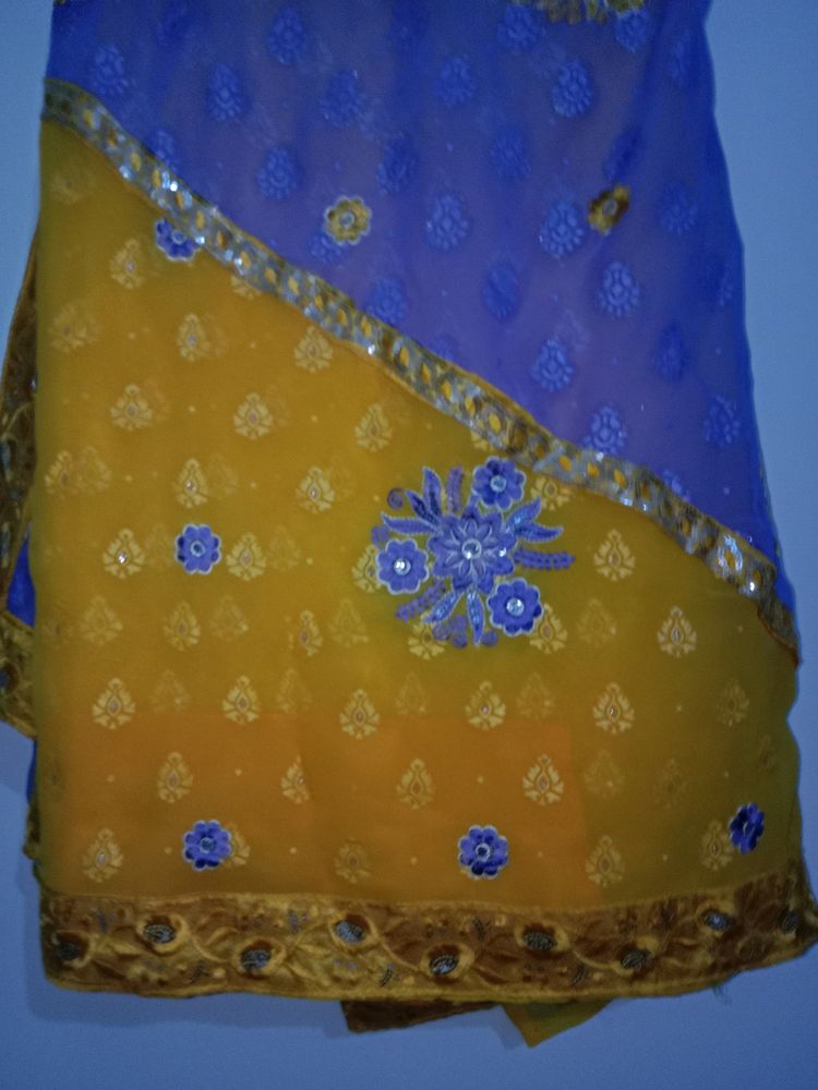 Blue and Purple Saree