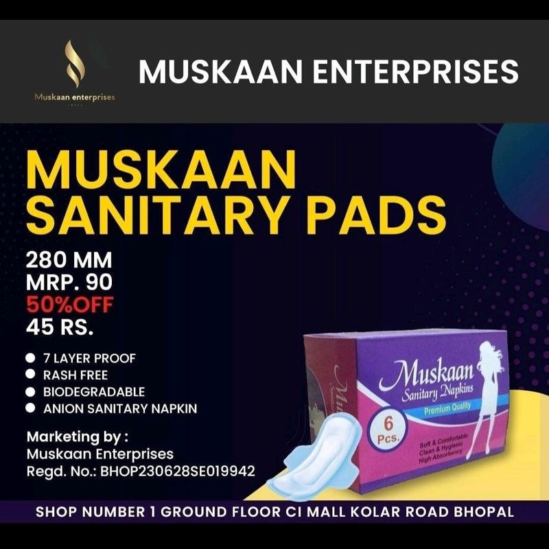 12 Pieces Muskan Enterprises Anion Sanitary Pads