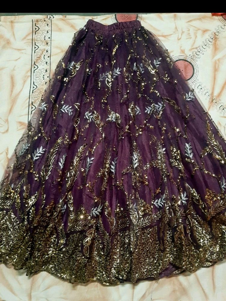 Purple Gharara Set With bohot sara flare buy now