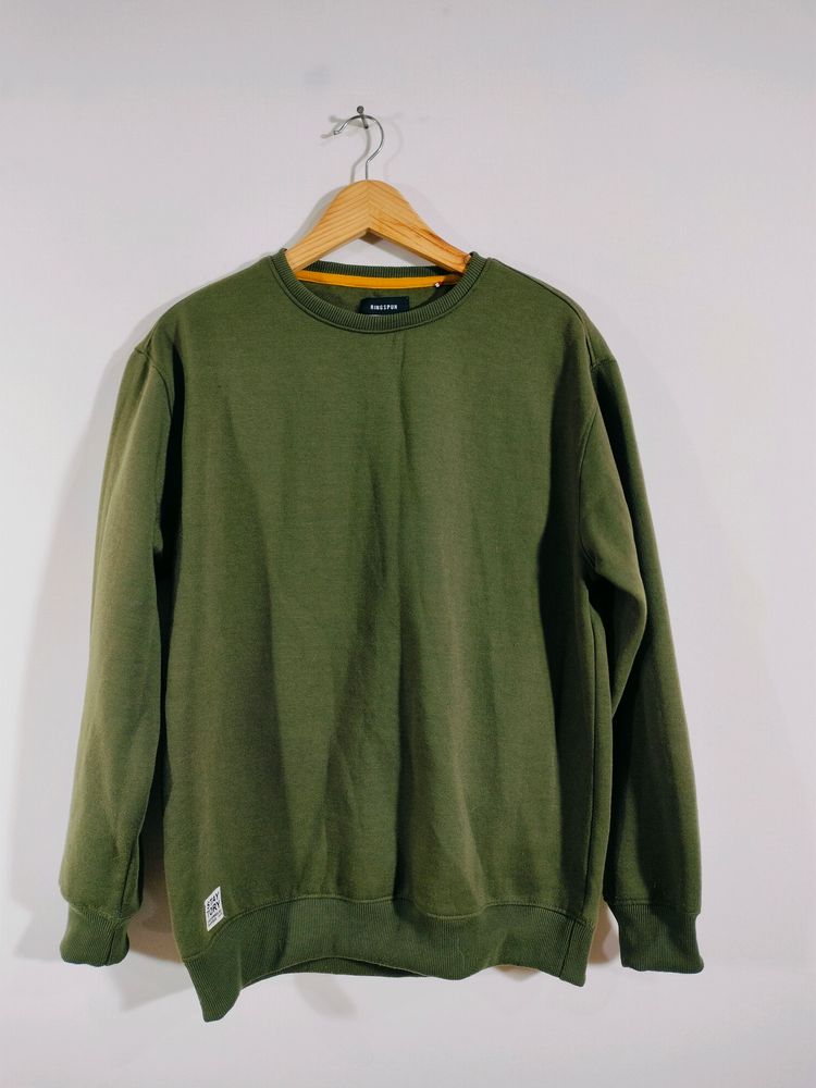 Olive Green Casual Sweatshirt (Men's)