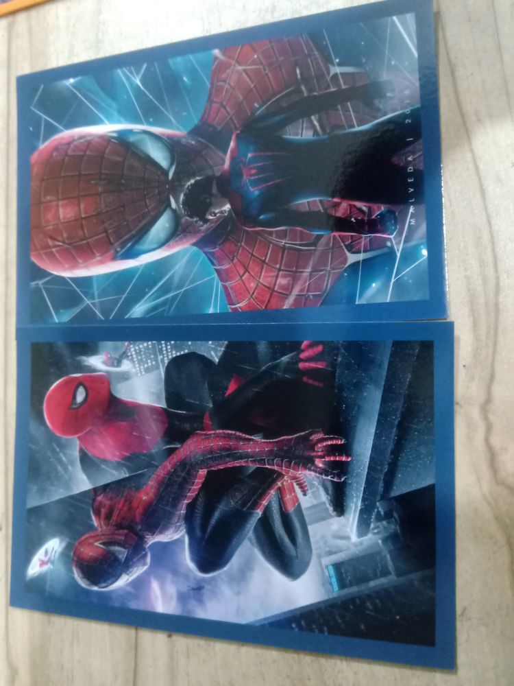 These Are HD photocards Of Spiderman And Marvel