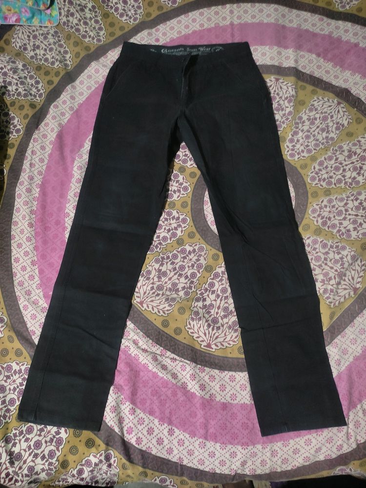 Black Chino Trousers Pants Jeans Cloth Material