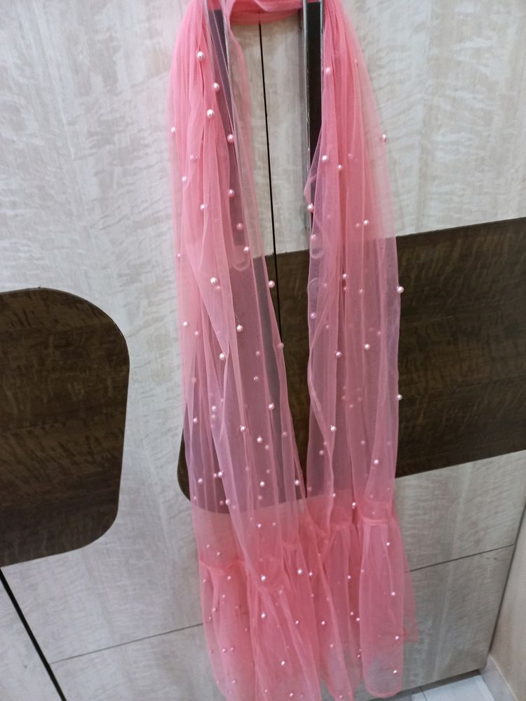 Net Dupatta With Frills