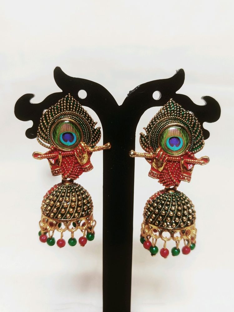 "Diwali Offer" - Double Colour Krishna Jhumka