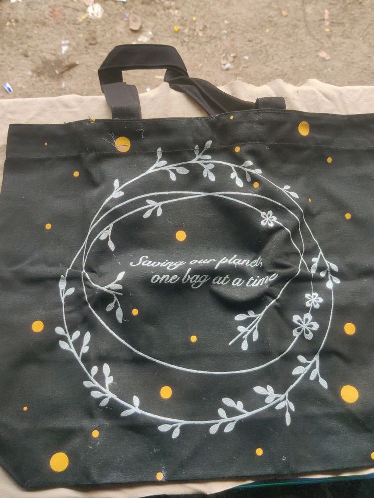 Black Cotton 🛍️ Bag