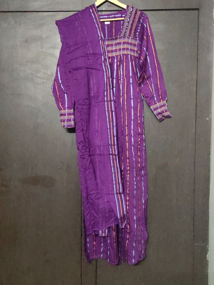 379RS Night Gown With Matching Dupatta