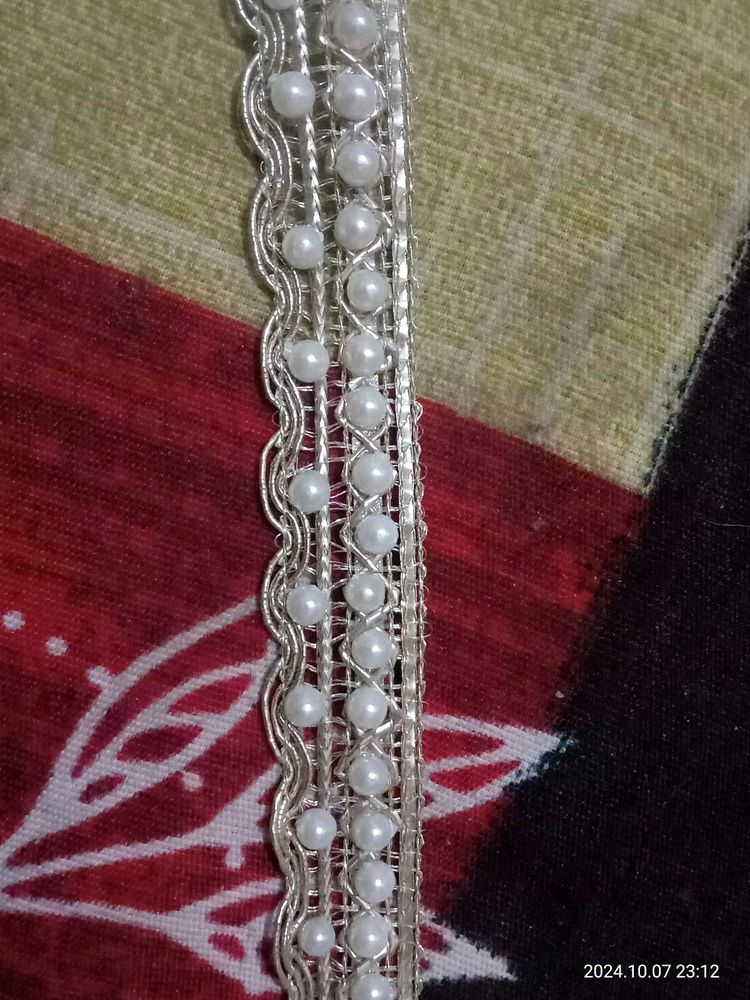 Golden Pearl Embroidery Lace