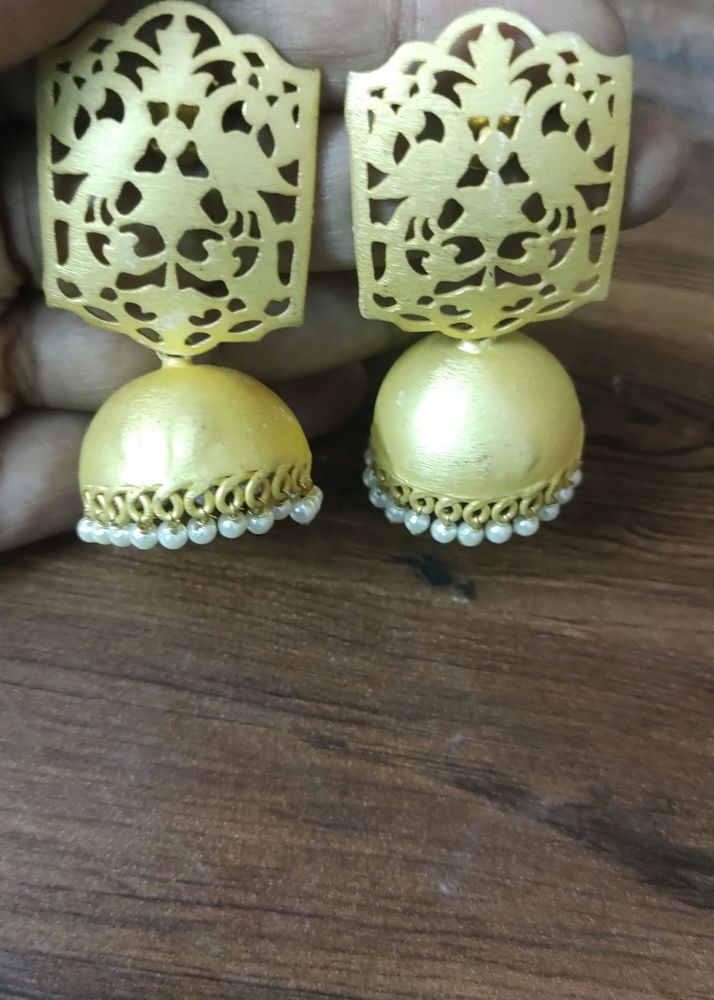 Panash Gold Plated Shaped Jhumka