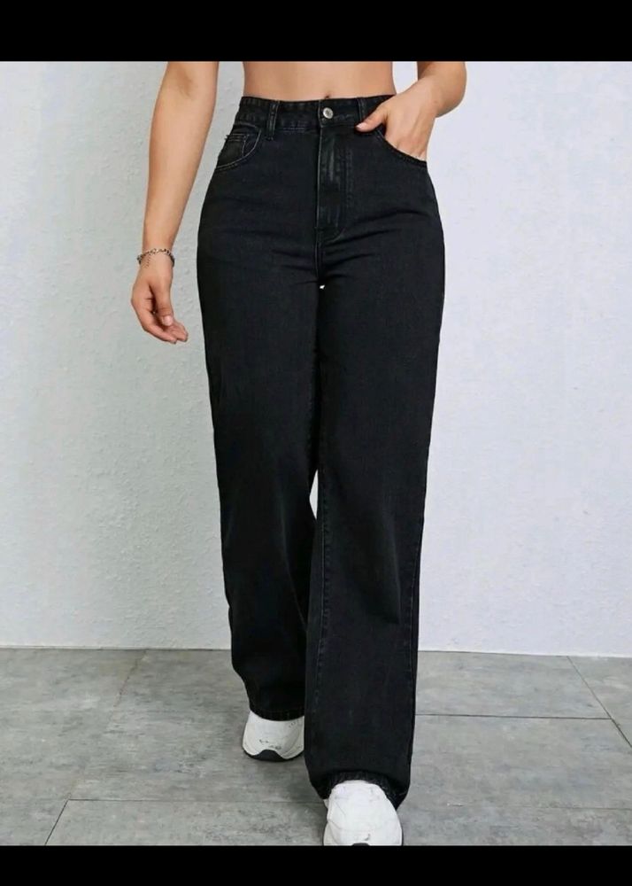 H&M Black WIDE LEG JEANS