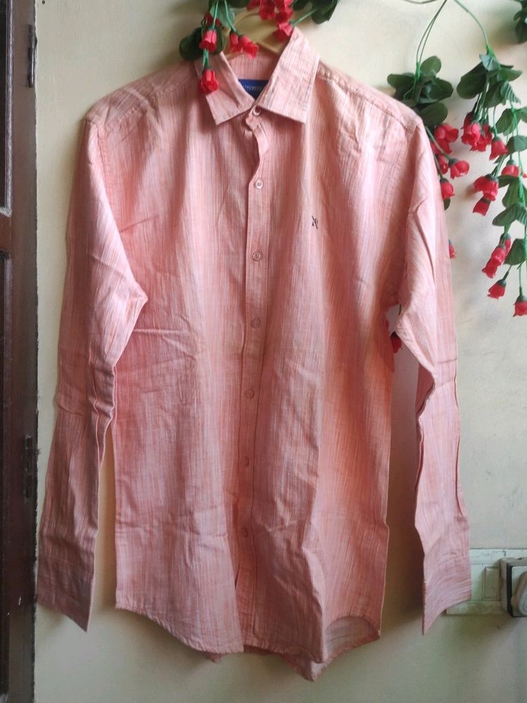 Peach Numerouno Formal Shirt