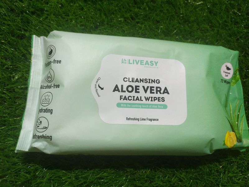 Liveasy Alovera Facial 72 Wipes