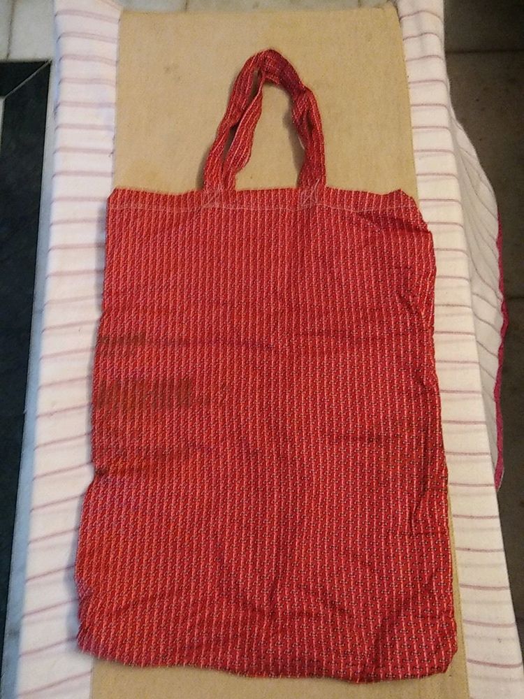 Red Shopping Tote/ Grocery bag/Tiffin Bag