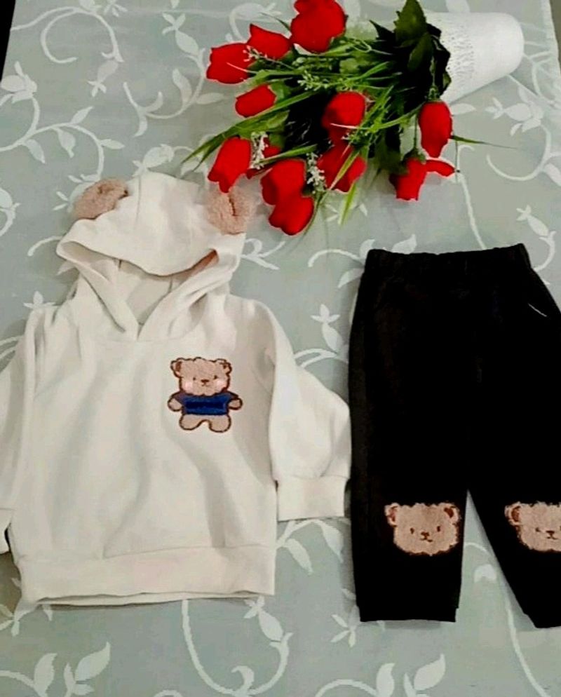 rBaby Boy Cute Teddy Bear Cap Hoodie With Pajama