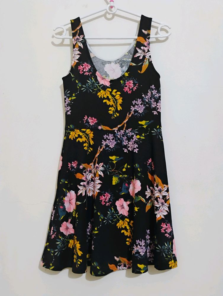 H&M Black Floral Dress