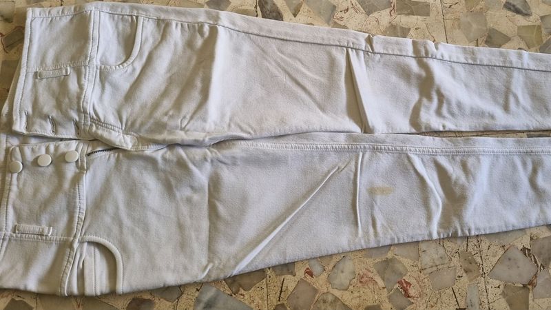 High Waist White Jeans Stretchable