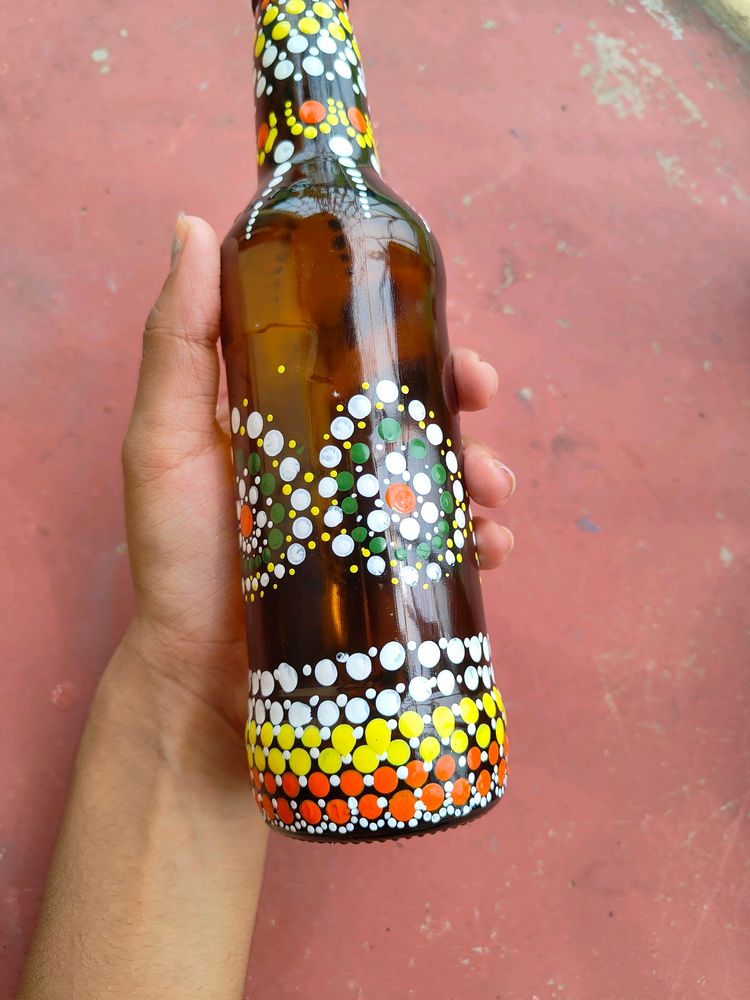 Painted Glass Bottle