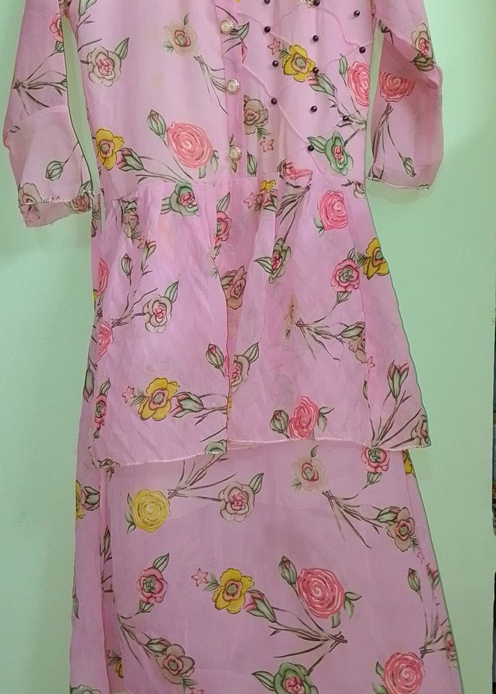 Pink Floral Frock