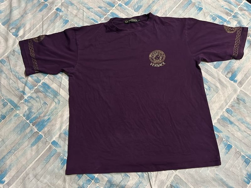 Purple Versace Tshirt For Women