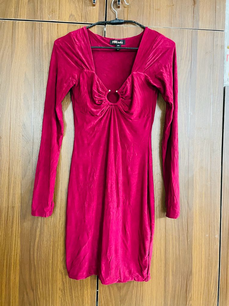 Preety Red Party Dress