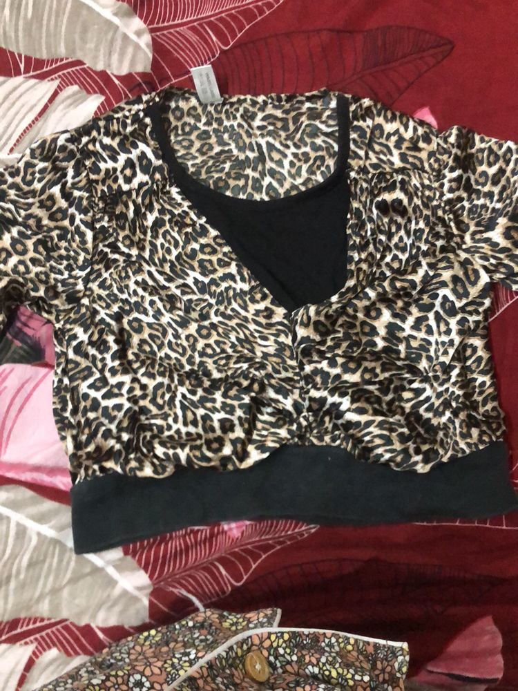 Beautiful Jaguar Printed Crop Top