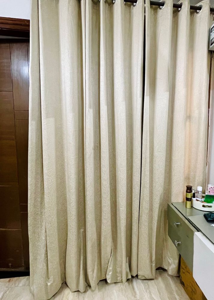 2 Pieces Luxury Silk Curtains (imported) 9 Ft