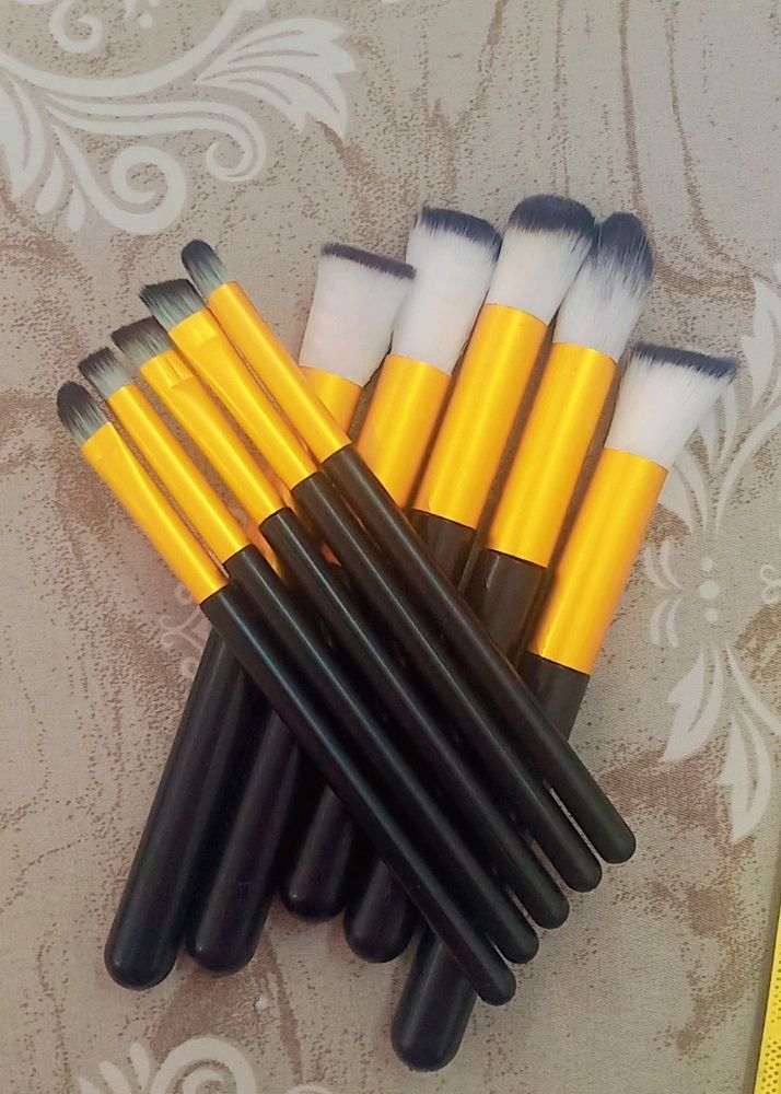 10 Makeup Brushes Set