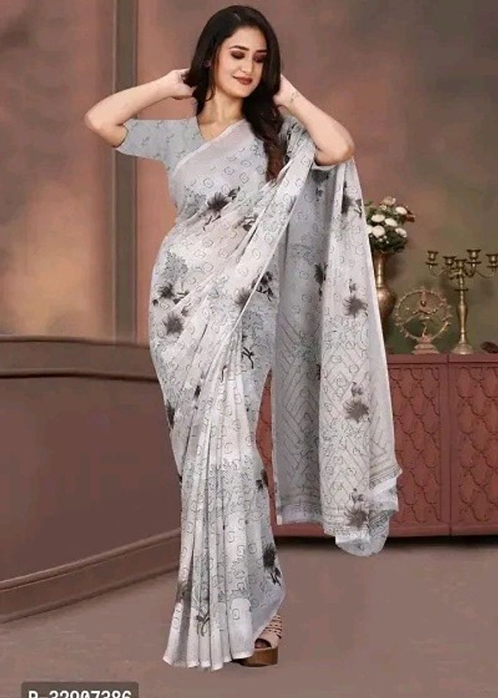 Printed Georgette Saree