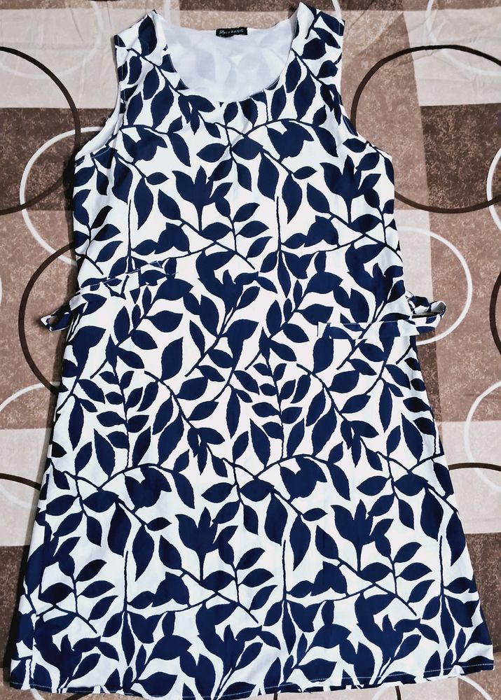 ZARA LEAF PRINTED MINI DRESS